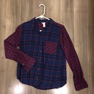 Red and blue plaid shirt